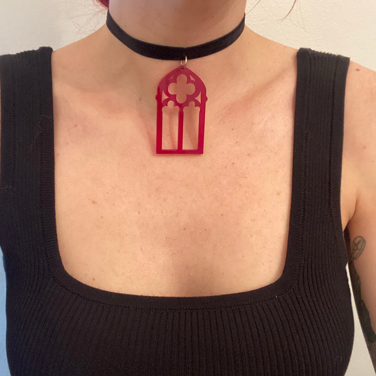 BLOOD CATHEDRAL red necklace