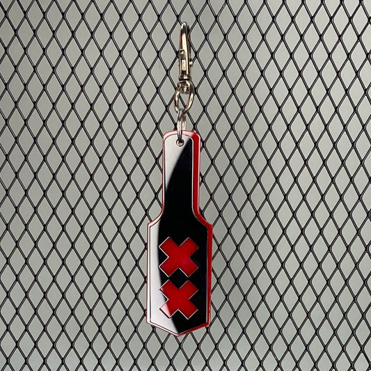 HIT ME HARD RED ❌ -black- Keychain