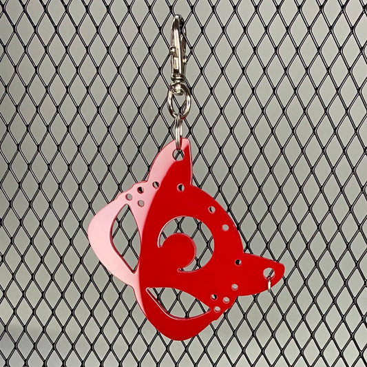 KEYCHAIN/ LLAVERO FETISH MEOW MOON -Red-