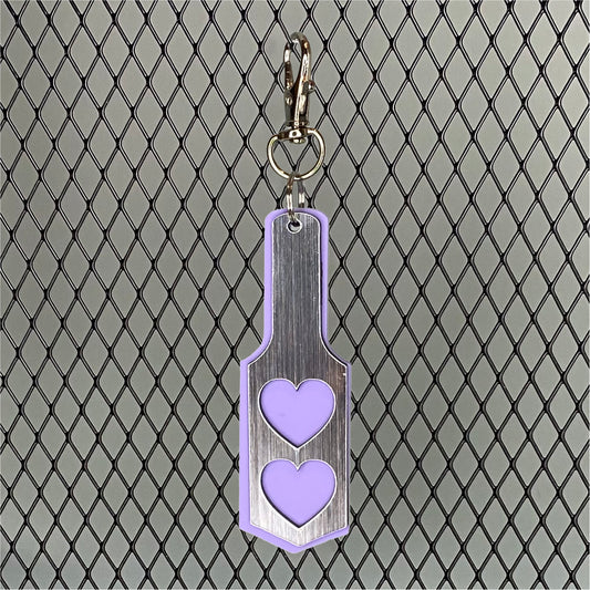 LOVE HURTS LAVENDER -metal- Keychain